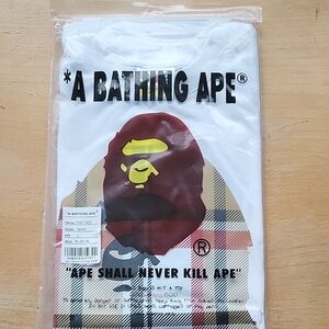 A Bathing Ape White Graphic Tee